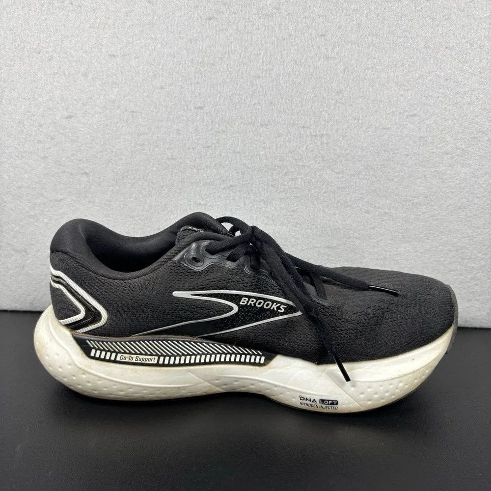 Brooks Glycerin GTS 21 Running Shoes Sneakers Womens Size 9D Wide Black‎ White
